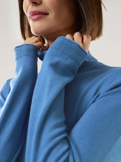 Viskose Rolli Hautschmeichler Rauchblau