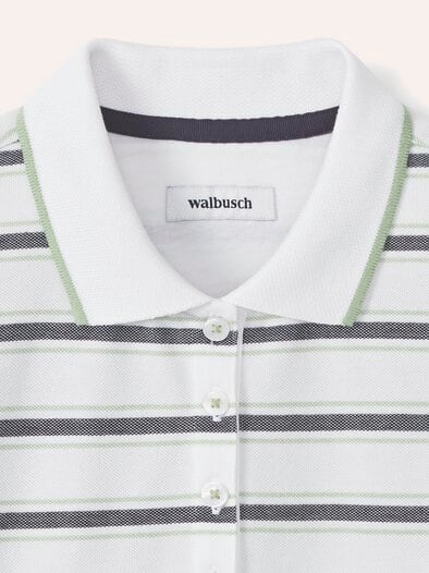 Extraglatt Polo Streifen Salbei