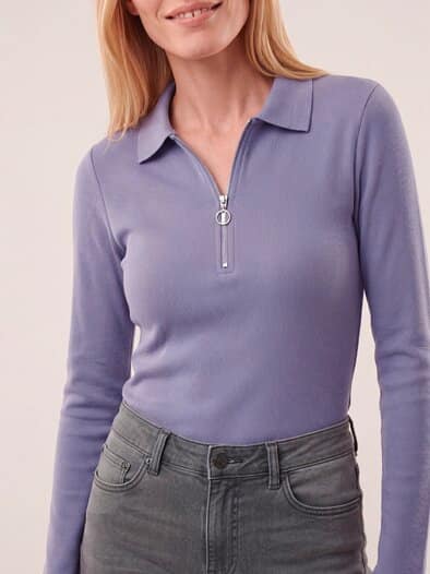 Rippenpolo Zip&Go Soft Mauve
