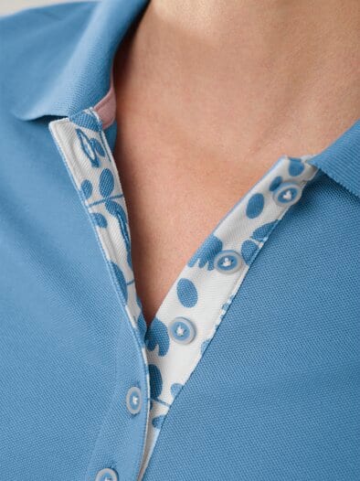 Poloshirt Frischekick Jeansblau