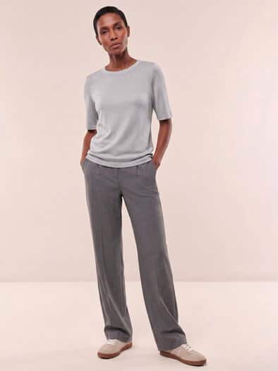 Shirt mit Lurex Silber