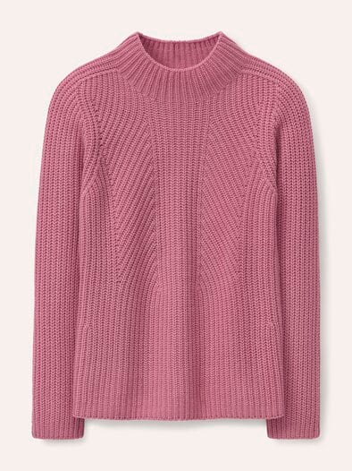 Cashmino Pullover Nahtlos Rosenholz