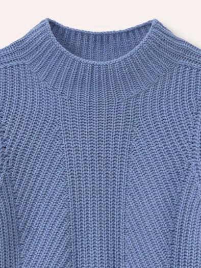 Cashmino Pullover Nahtlos Smokey Blue