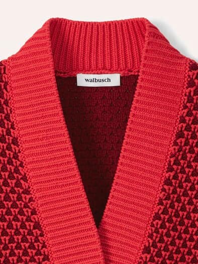 Strickweste mit Waffelstruktur Signalrot