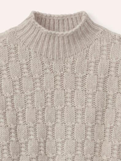 Pullover mit Zopfmuster Kitt
