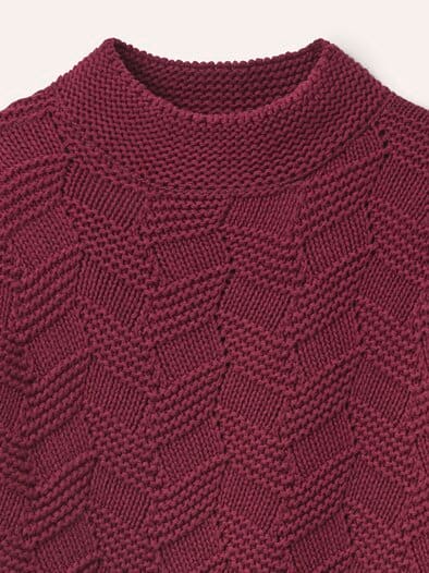 Weicher Strukturpullover Merlot
