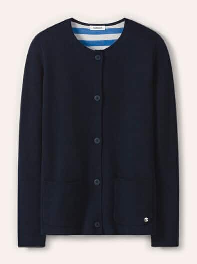 Doubleface Strickjacke Marine