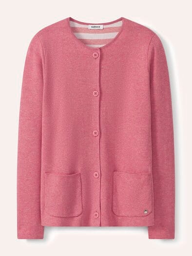 Doubleface Strickjacke Rosenholz