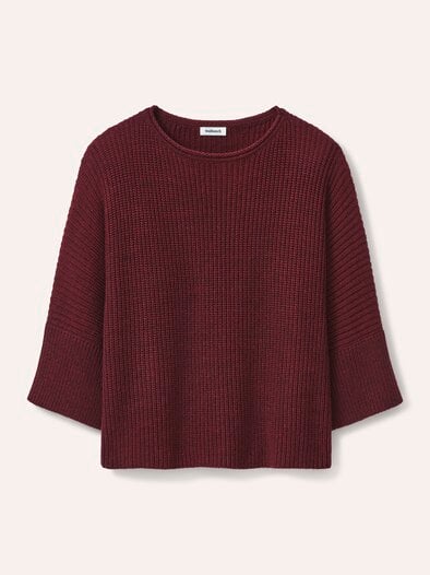 Pullover mit Kimonoärmel Merlot