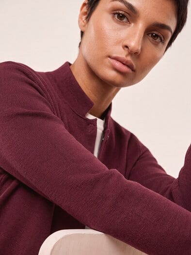 Milano Strickjacke Merlot