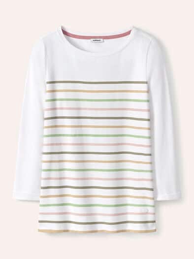 Ringelshirt-Softcotton Grün