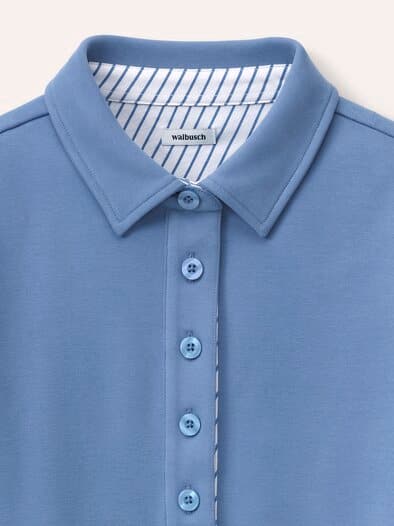 Poloshirt aus Baumwolle Smokey Blue