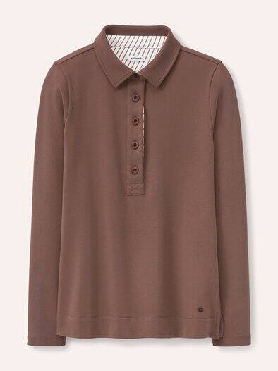 Poloshirt aus Baumwolle Kastanie