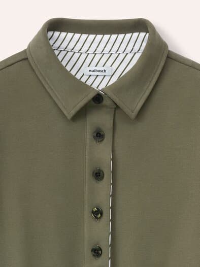 Poloshirt aus Baumwolle Olivgrün