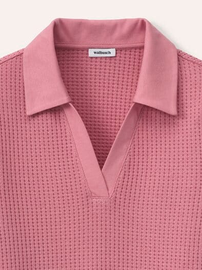 Poloshirt in Strickoptik Rosenholz