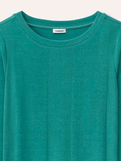 Shirt in Feinstrickoptik Emerald