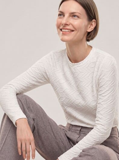 Shirt mit Struktur Offwhite