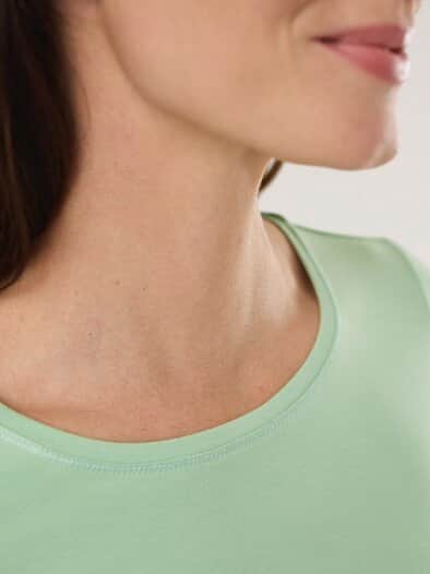 Viskose-Shirt Langarm Salbei