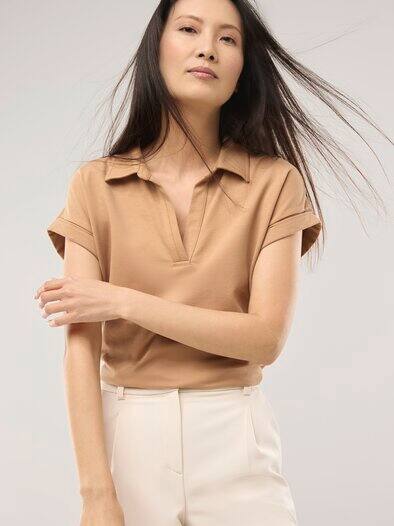 Poloshirt Edelmodal Praline