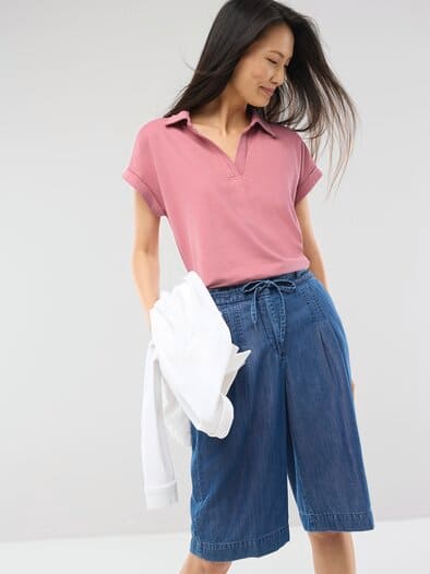 Poloshirt Edelmodal Rosenholz
