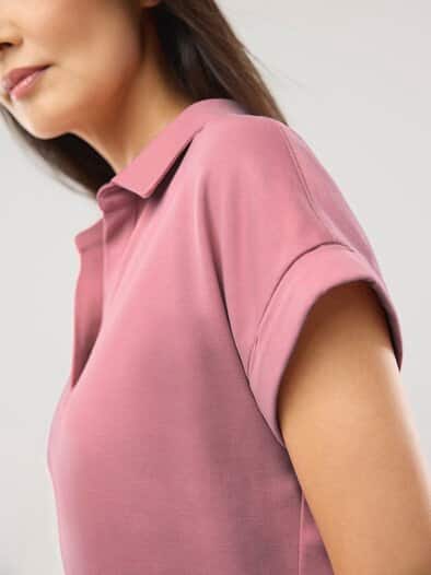 Poloshirt Edelmodal Rosenholz