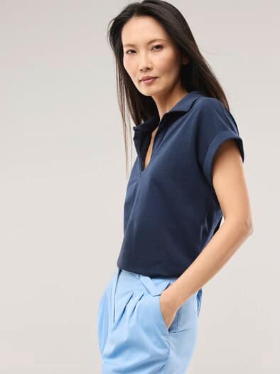 Poloshirt Edelmodal Nachtblau