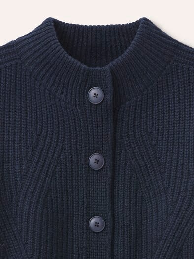Cashmino Strickjacke Nahtlos Nachtblau