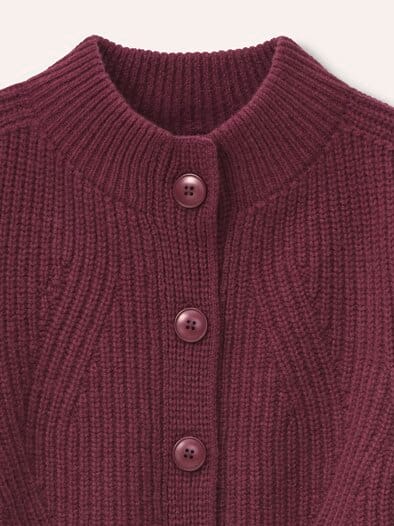 Cashmino Strickjacke Nahtlos Merlot