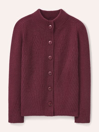 Cashmino Strickjacke Nahtlos Merlot