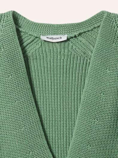 Strickjacke in Patentstrick Basilikum