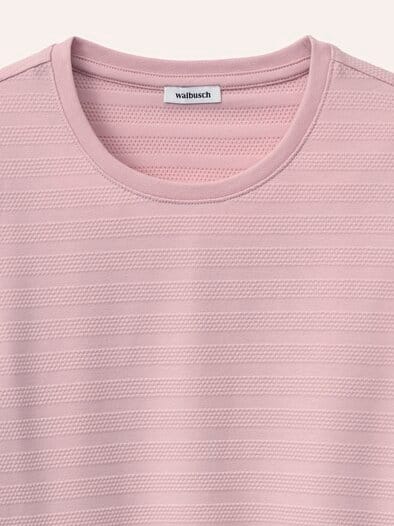 Baumwollshirt Reliefstruktur Altrosa