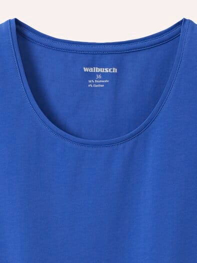 Baumwoll-Basic -Top Tintenblau