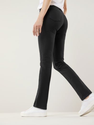 Extraglatt Baumwollhose Schwarz