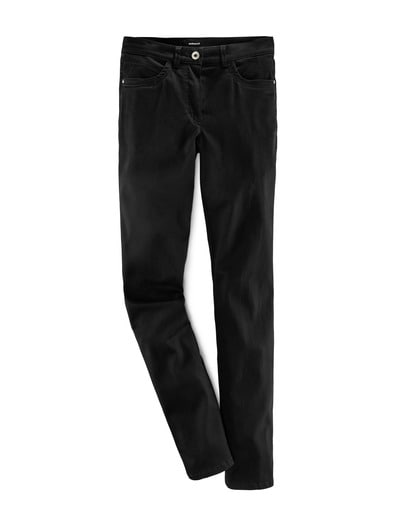 Extraglatt Baumwollhose Schwarz