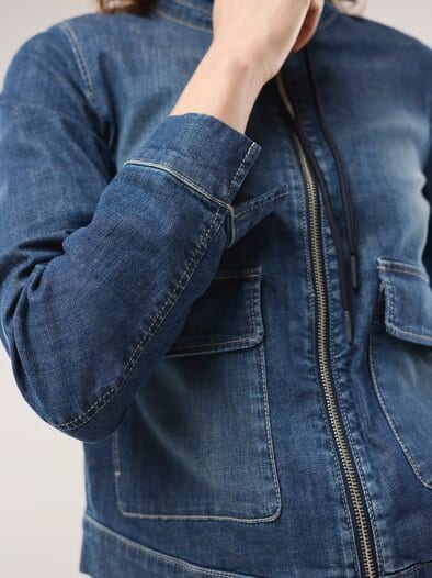 Leichtjacke aus Denim blue stoned