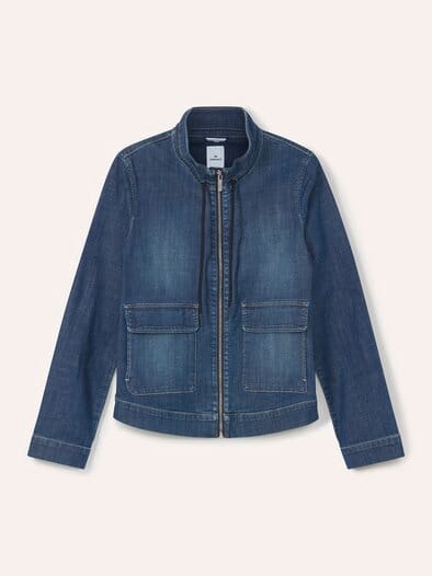 Leichtjacke aus Denim blue stoned
