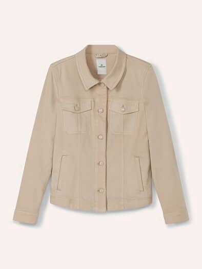 Jeansjacke Beige