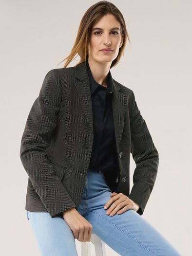 Reversblazer Dots Schwarz/Weiß