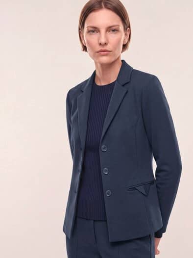 Blazer aus festem Jersey Nachtblau