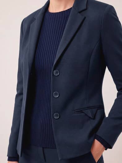 Blazer aus festem Jersey Nachtblau