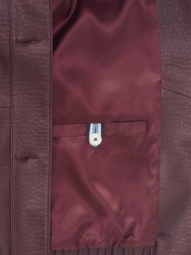 Blouson aus veganem Leder Merlot