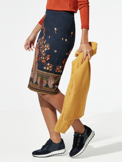 Jerseyrock Paisleybordüre Jerseyrock Paisleybordüre