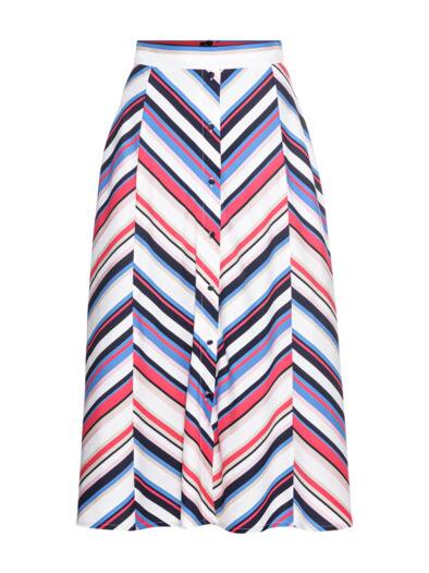 Leinenmix Rock Premium Blau/ Weiß