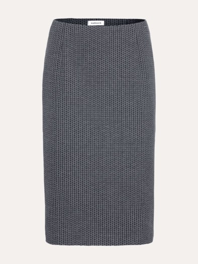 Jerseyrock Strickoptik Schwarz/Grau