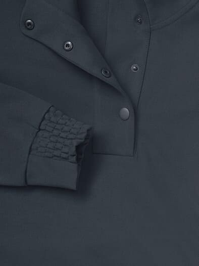 Jerseykleid mit Druckknöpfen Nachtblau