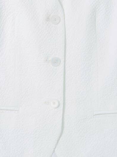 Seersucker Weste Weiß