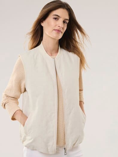 Jacquardweste Creme