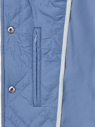 Steppweste mit Druckknöpfen Smokey Blue