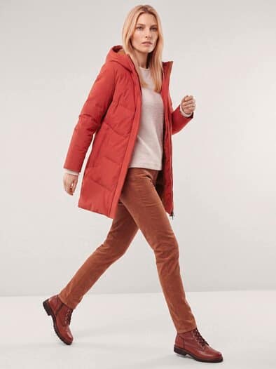 Thermo Steppjacke ohne Nähte Ziegelrot