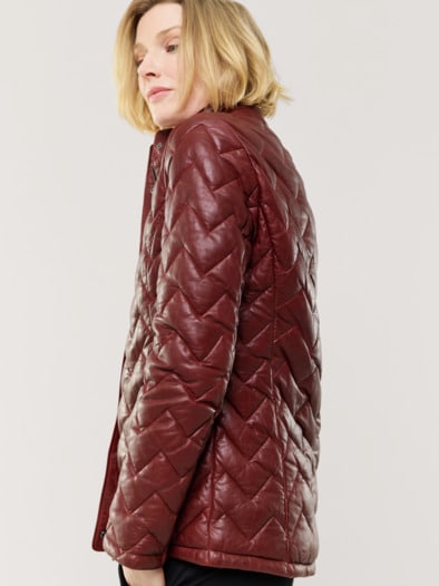 Lammnappa Jacke Sandwichstepp Chianti